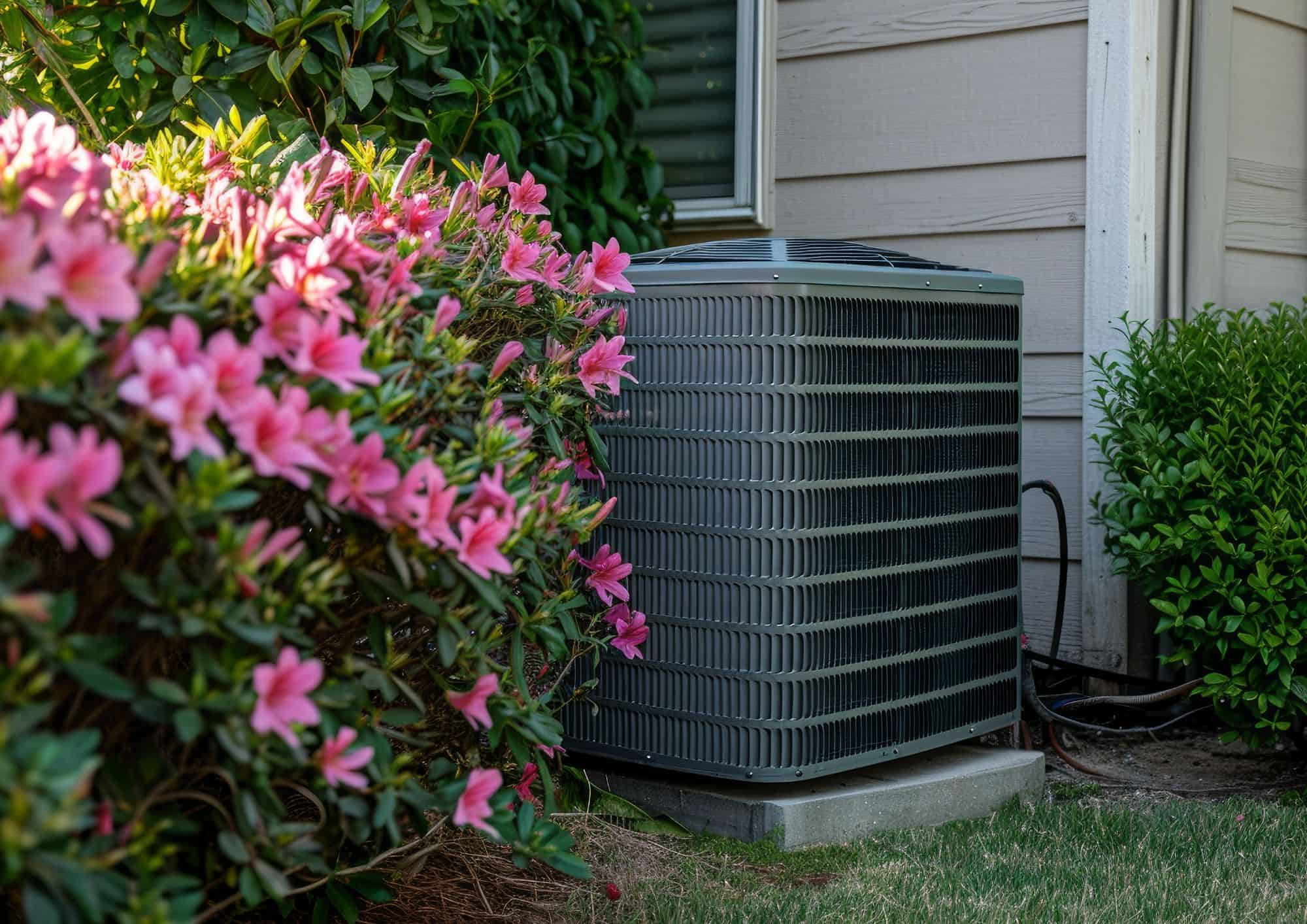 Bulky Air conditioner outdoor unit.