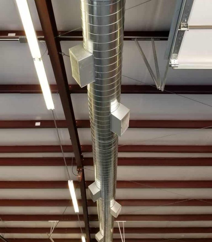 Ceiling air conditioning inside garage