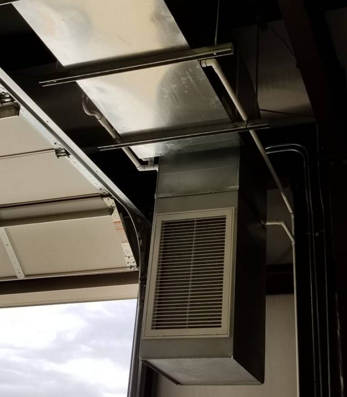 air conditioning ventilation inside garage
